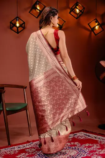 Woven design zari art silk kanjeevaram saree