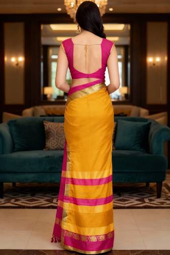 Ethnic motifs zari art silk kanjeevaram saree
