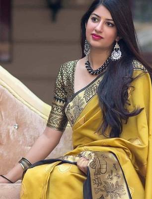 Woven design zari kanjeevaram saree 1