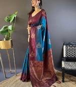 Woven design zari kanjeevaram saree