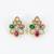 Gold plated multi kundan pearl floral ethnic wedding jewellery stud earring for women & girls
