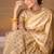Geometric woven design zari kanjeevaram saree