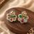 Gold plated multi kundan pearl floral ethnic wedding jewellery stud earring for women & girls