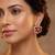 Gold plated ruby kundan pearl floral ethnic wedding jewellery stud earring for women & girls