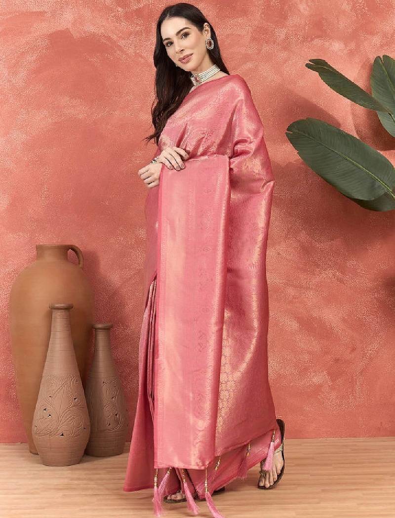 Woven design zari kanjeevaram saree