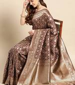 Ethnic motifs zari kanjeevaram saree