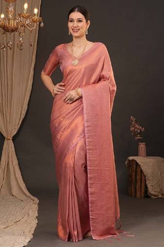 Woven design zari silk blend kanjeevaram saree
