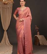 Woven design zari silk blend kanjeevaram saree
