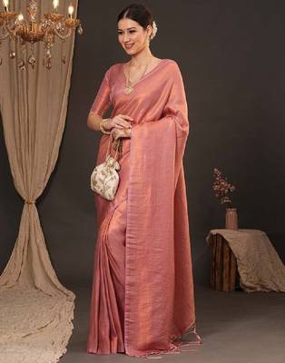Woven design zari silk blend kanjeevaram saree 3