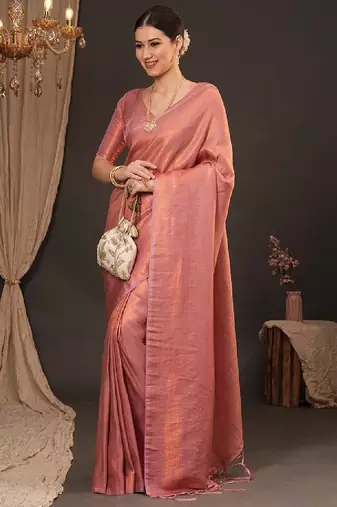 Woven design zari silk blend kanjeevaram saree