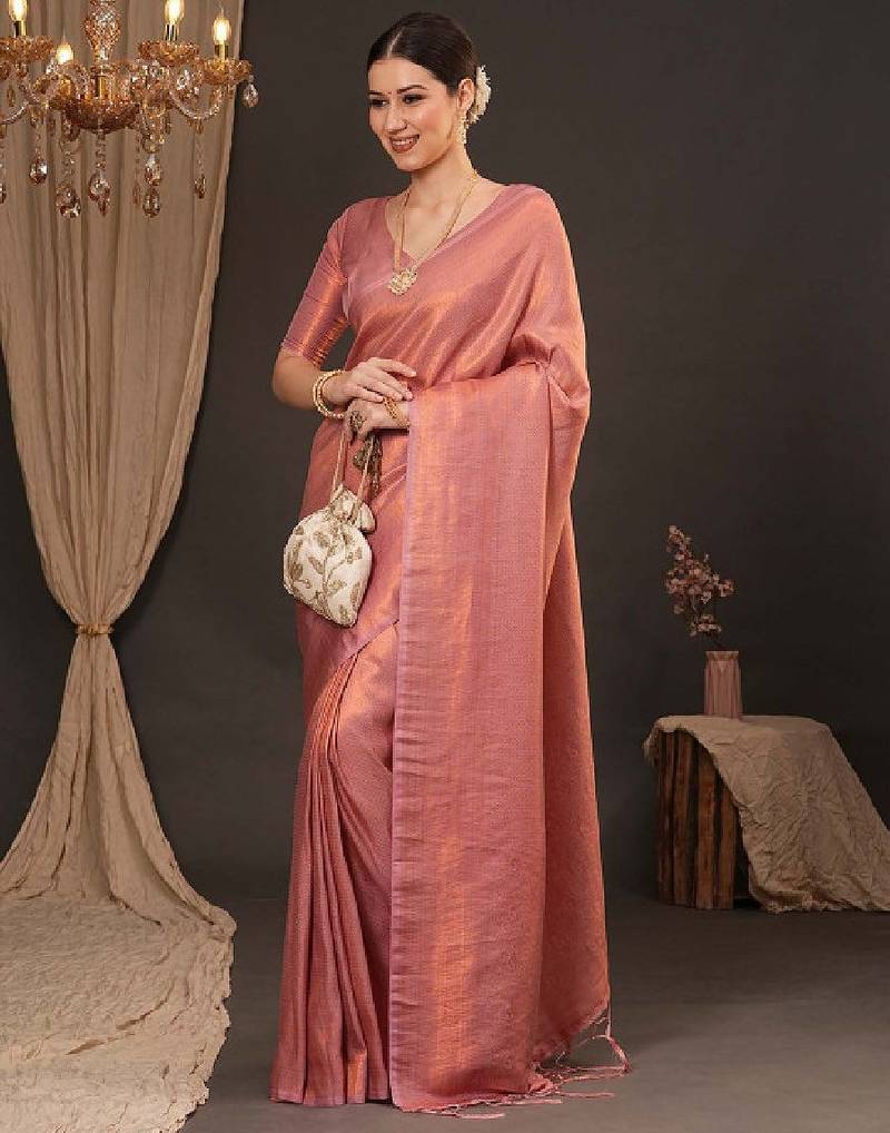 Woven design zari silk blend kanjeevaram saree