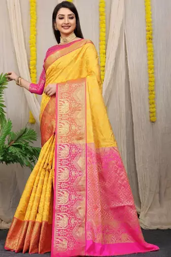 Floral zari kanjeevaram sarees