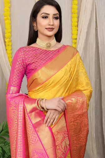 Floral zari kanjeevaram sarees