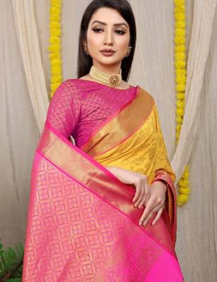 Floral zari kanjeevaram sarees 3