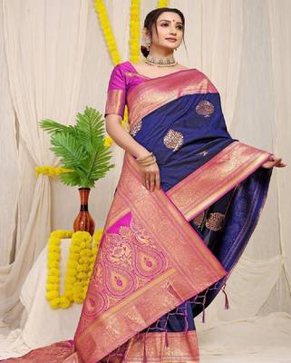 Woven design zari kanjeevaram saree 1