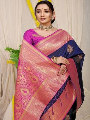 Woven design zari kanjeevaram saree 2