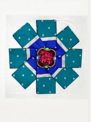 Blue art silk woven design sarees 2