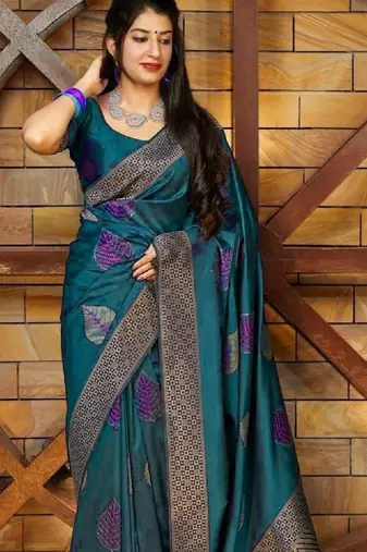 Woven design zari art silk kanjeevaram saree