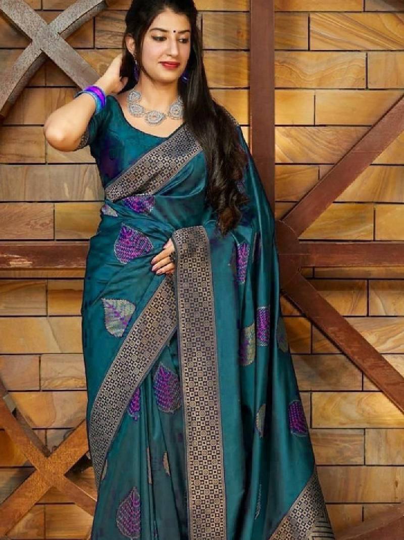 Woven design zari art silk kanjeevaram saree