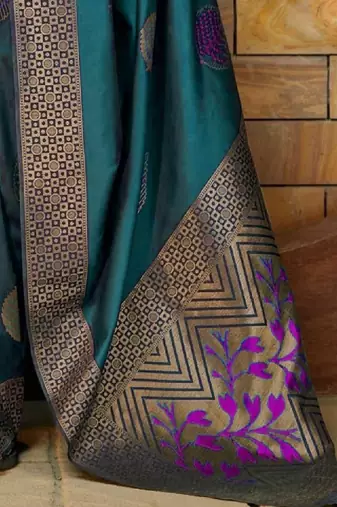 Woven design zari art silk kanjeevaram saree