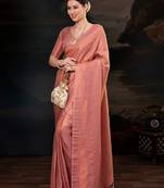 Women ethnic motifs woven design kanjeevaram saree