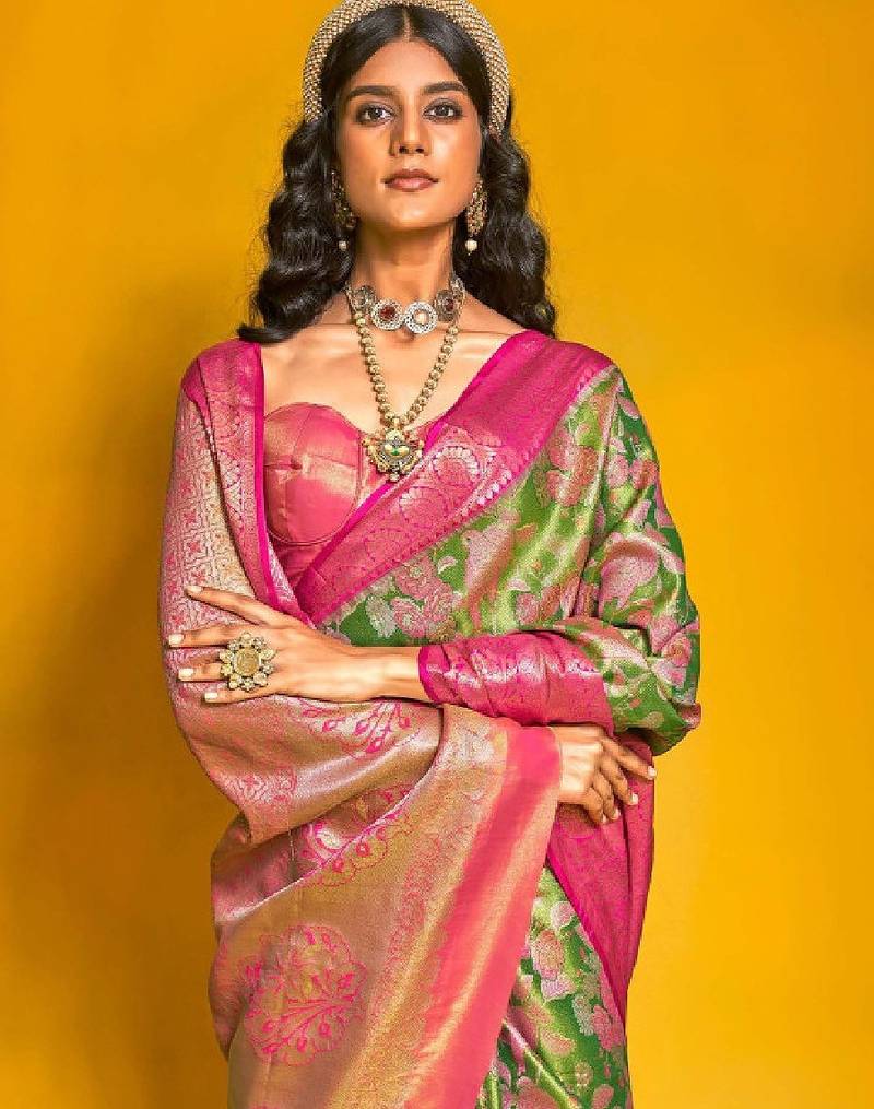 Woven design zari silk cotton kanjeevaram saree