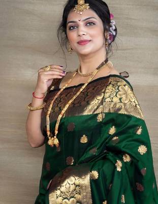 Woven design zari kanjeevaram saree 3