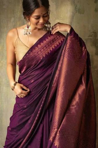Women woven design kanjeevaram sarees