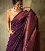 Women woven design kanjeevaram sarees