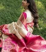 Woven design zari art silk designer kanjeevaram saree