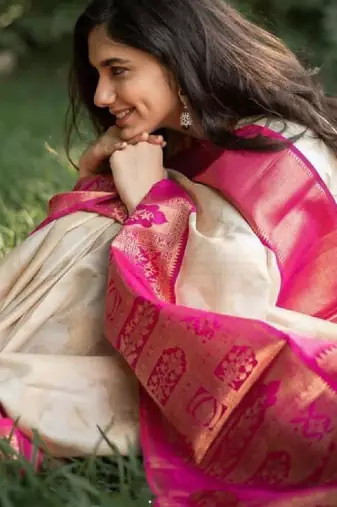 Woven design zari art silk designer kanjeevaram saree