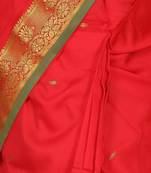 Red solid kanjeevaram saree