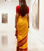 Ethnic motifs art silk kanjeevaram saree