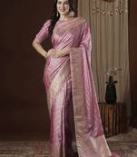 Ethnic motifs zari satin kanjeevaram saree