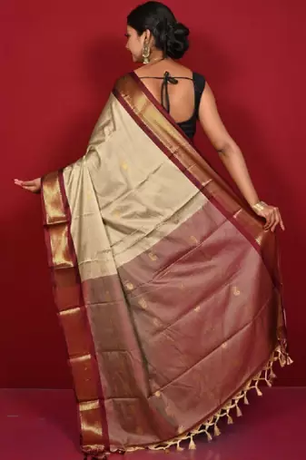 Woven design zari art silk kanjeevaram saree