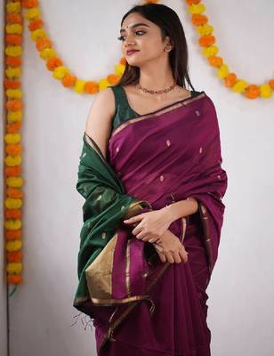 Woven design zari kanjeevaram saree 3