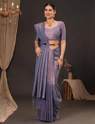 Woven design zari silk blend kanjeevaram saree 1
