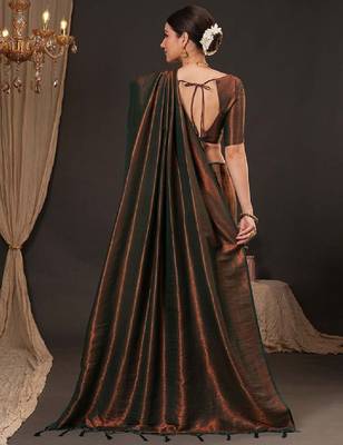 Woven design zari silk blend kanjeevaram saree 3