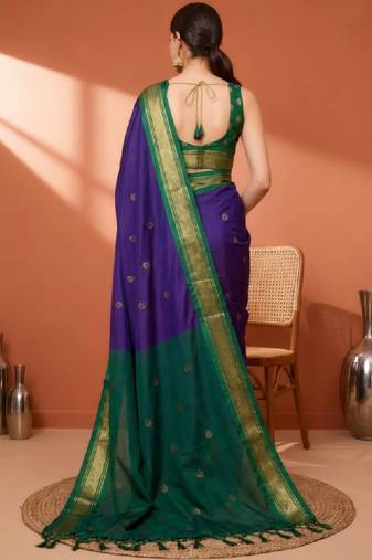 Ethnic motifs zari art silk kanjeevaram saree