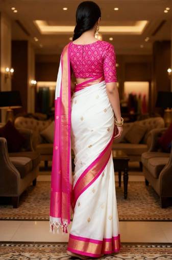Woven design zari art silk kanjeevaram saree