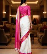 Woven design zari art silk kanjeevaram saree