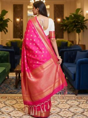 Woven design zari art silk kanjeevaram saree 2