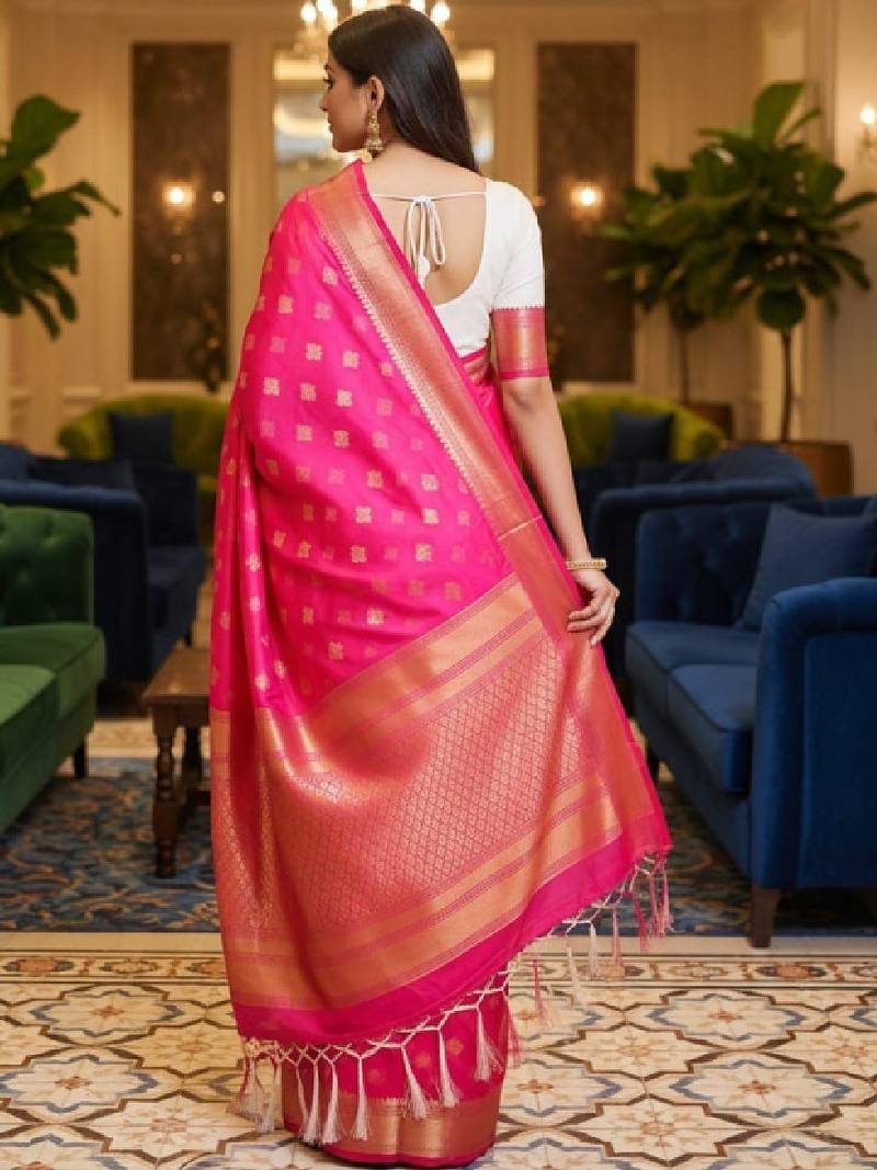 Woven design zari art silk kanjeevaram saree
