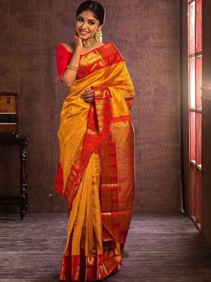 Floral zari kanjeevaram saree 1