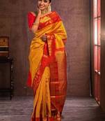 Floral zari kanjeevaram saree