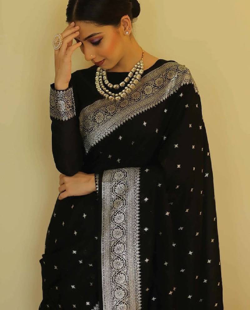 Ethnic motifs zari kanjeevaram saree