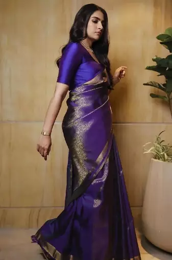 Women blue sarees