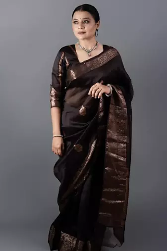 Ethnic motifs zari kanjeevaram saree