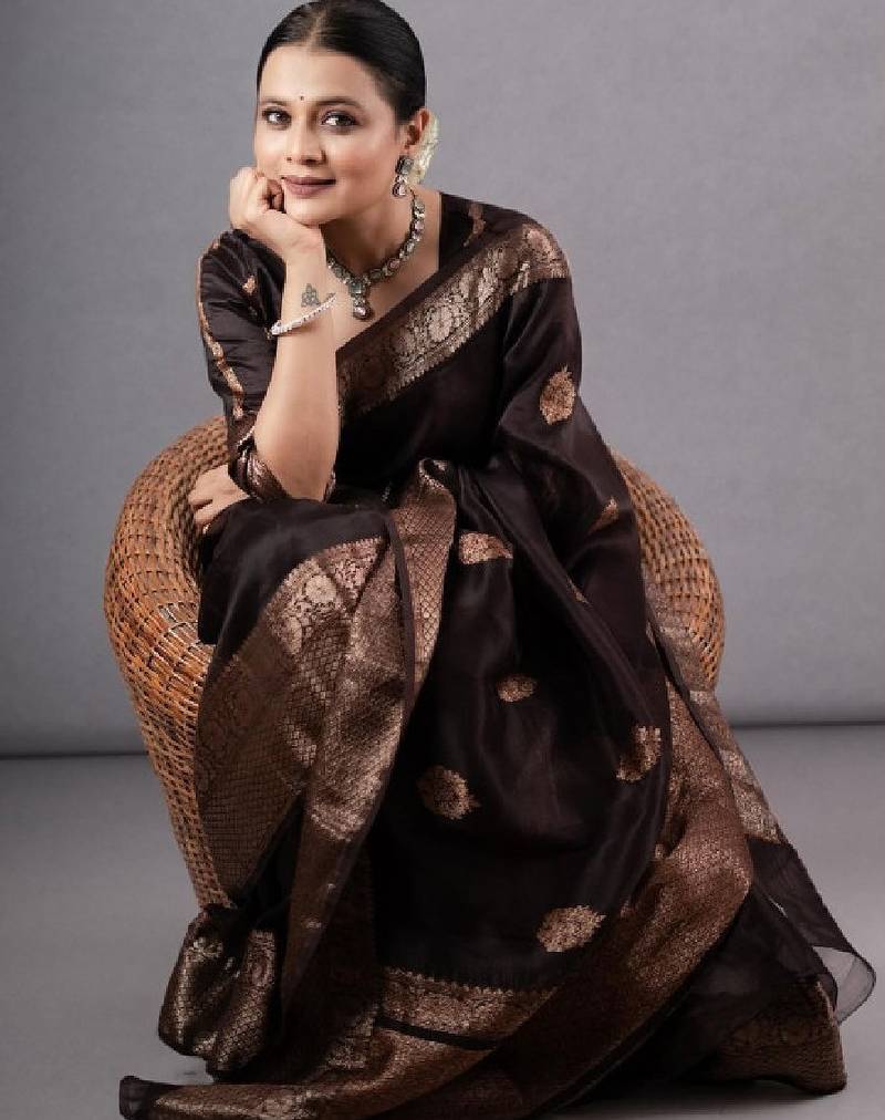 Ethnic motifs zari kanjeevaram saree