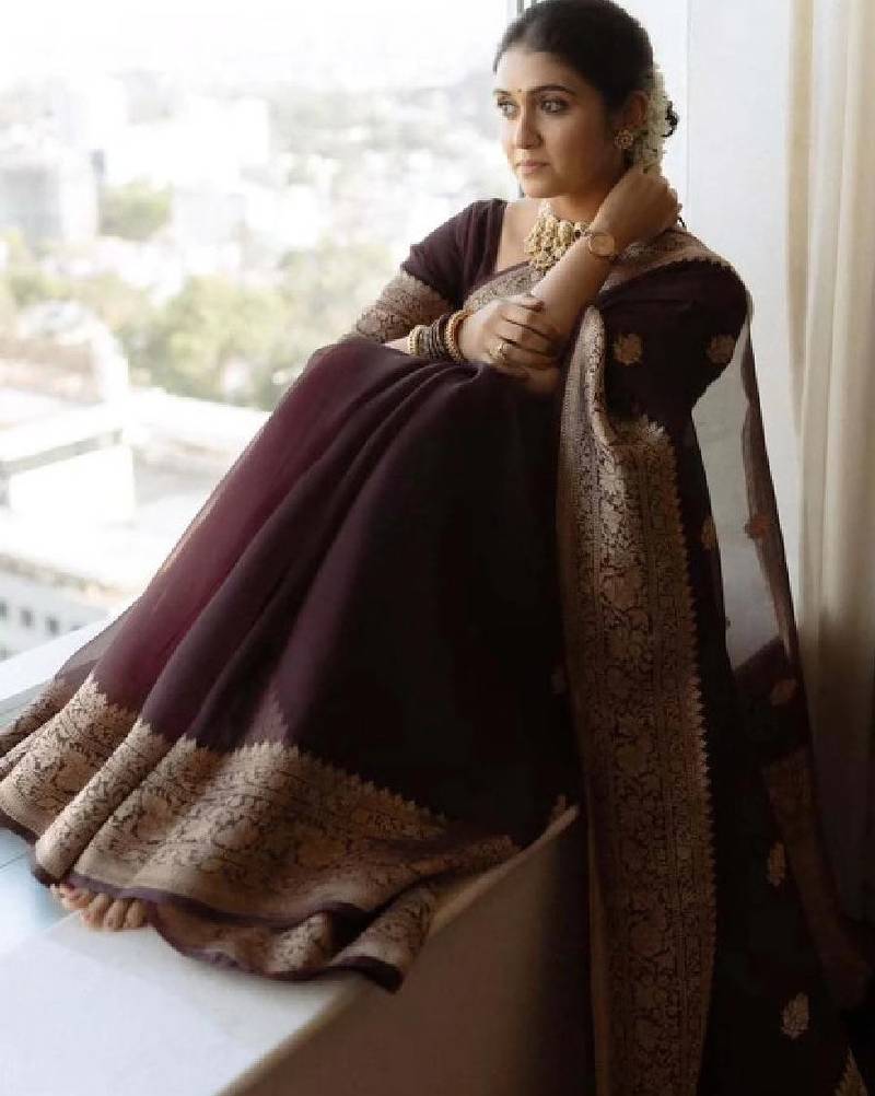 Women brown sarees